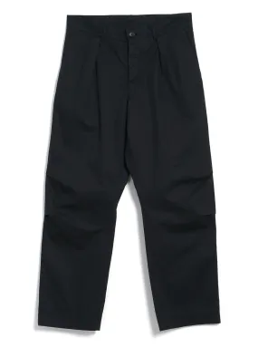 KARLO | Wide Pleated Trousers | Black Drill