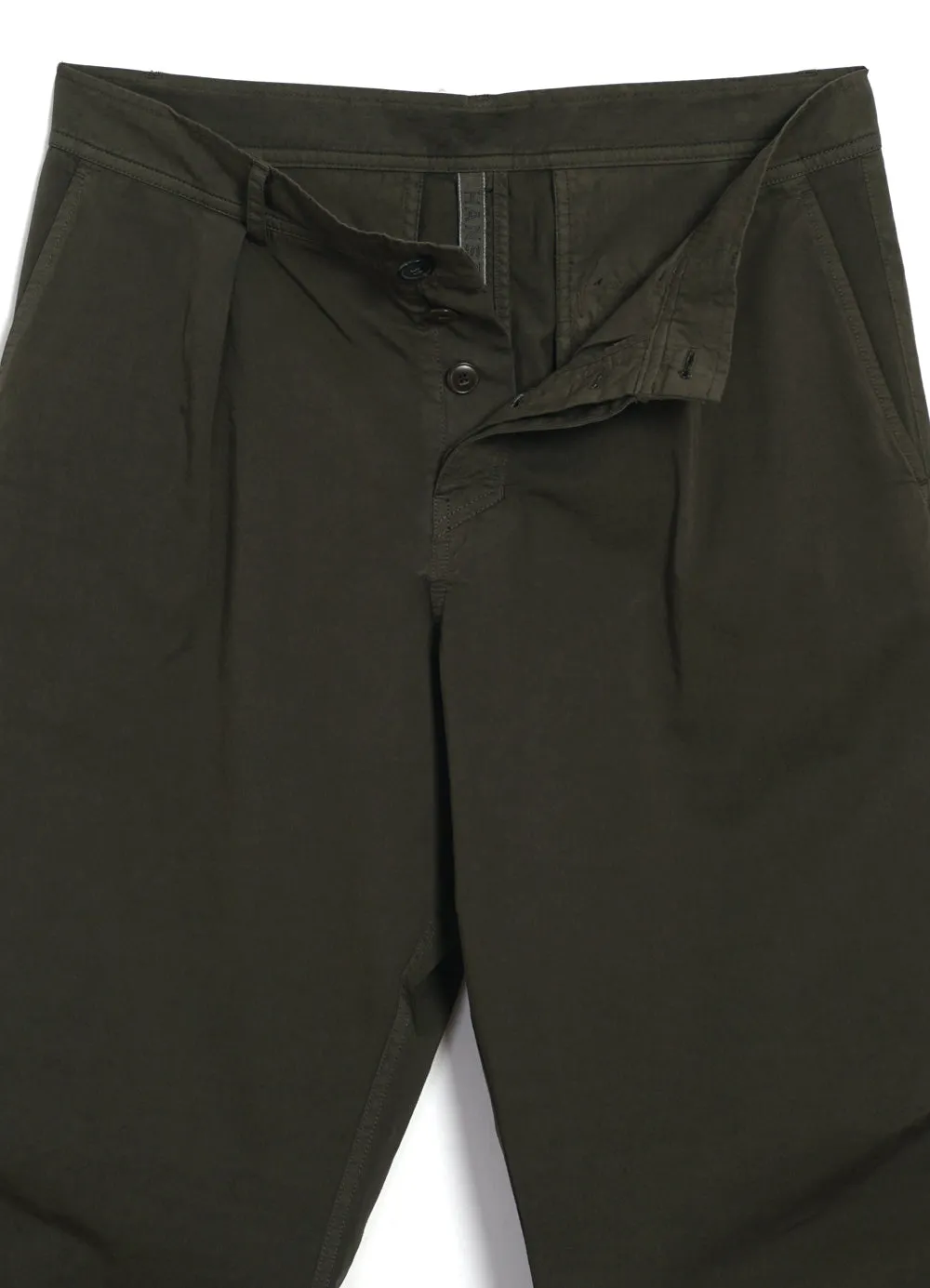 KARLO | Wide Pleated Trousers | Olive Drill