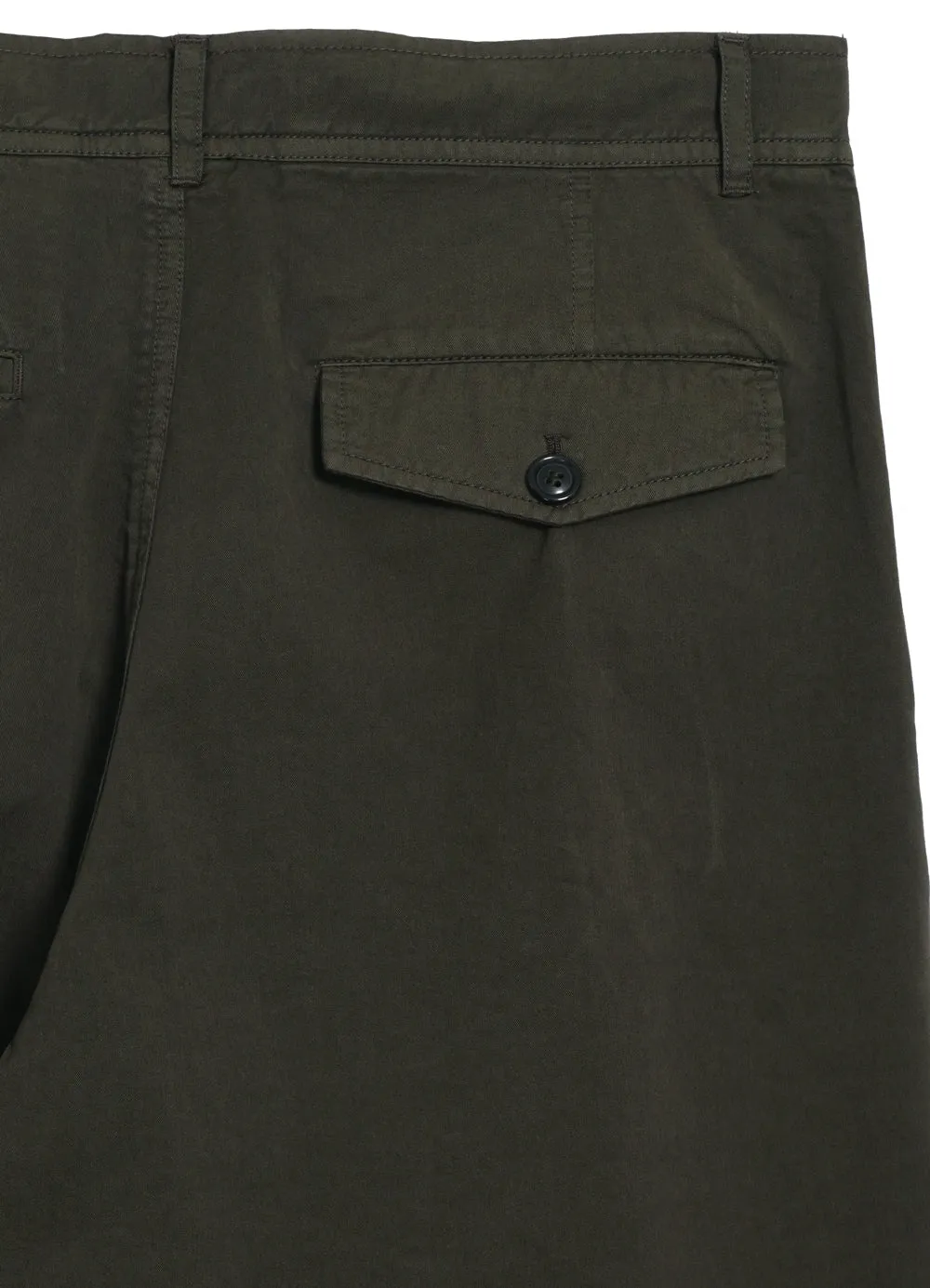 KARLO | Wide Pleated Trousers | Olive Drill