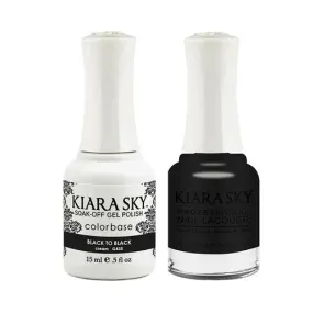 Kiara Sky Classic Gel & Polish Duo - #435 Black To Black