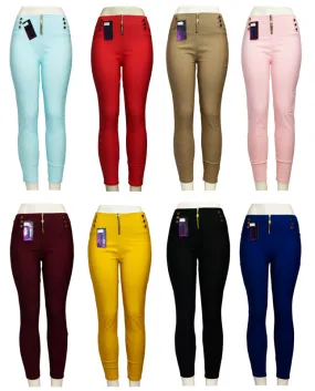 Ladies Fitted Pull On Pants Wholesale