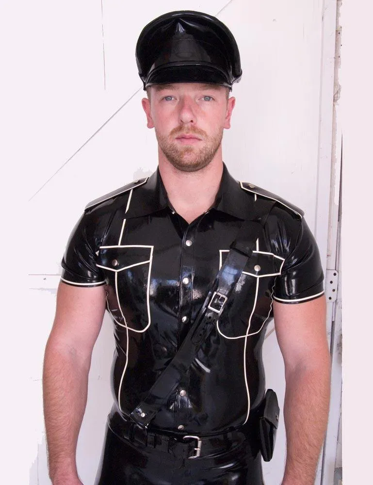 Latex Uniform Shirt w/ Piping