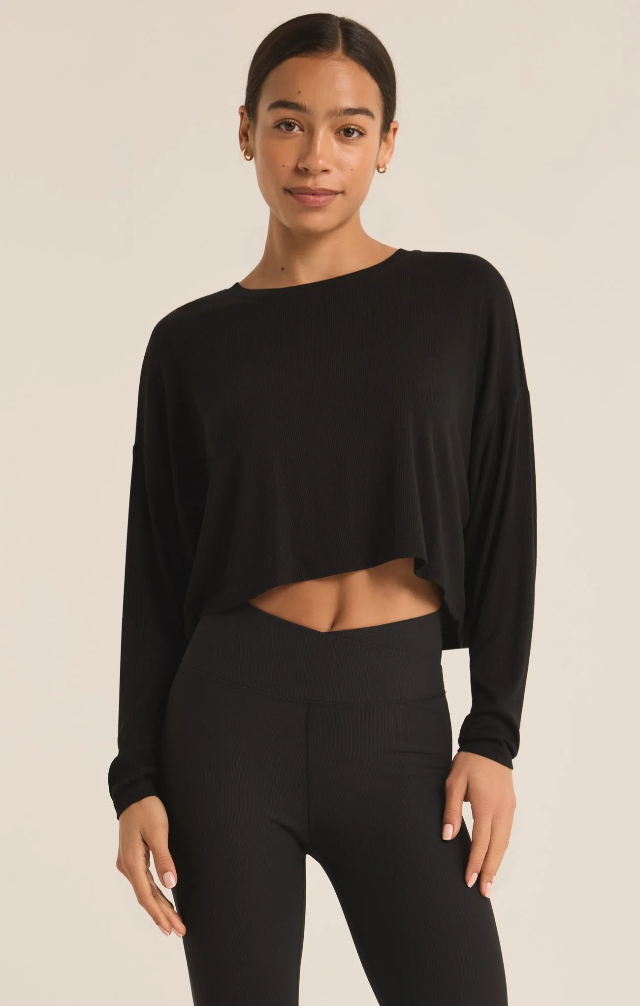 Layer On Rib Long Sleeve Top