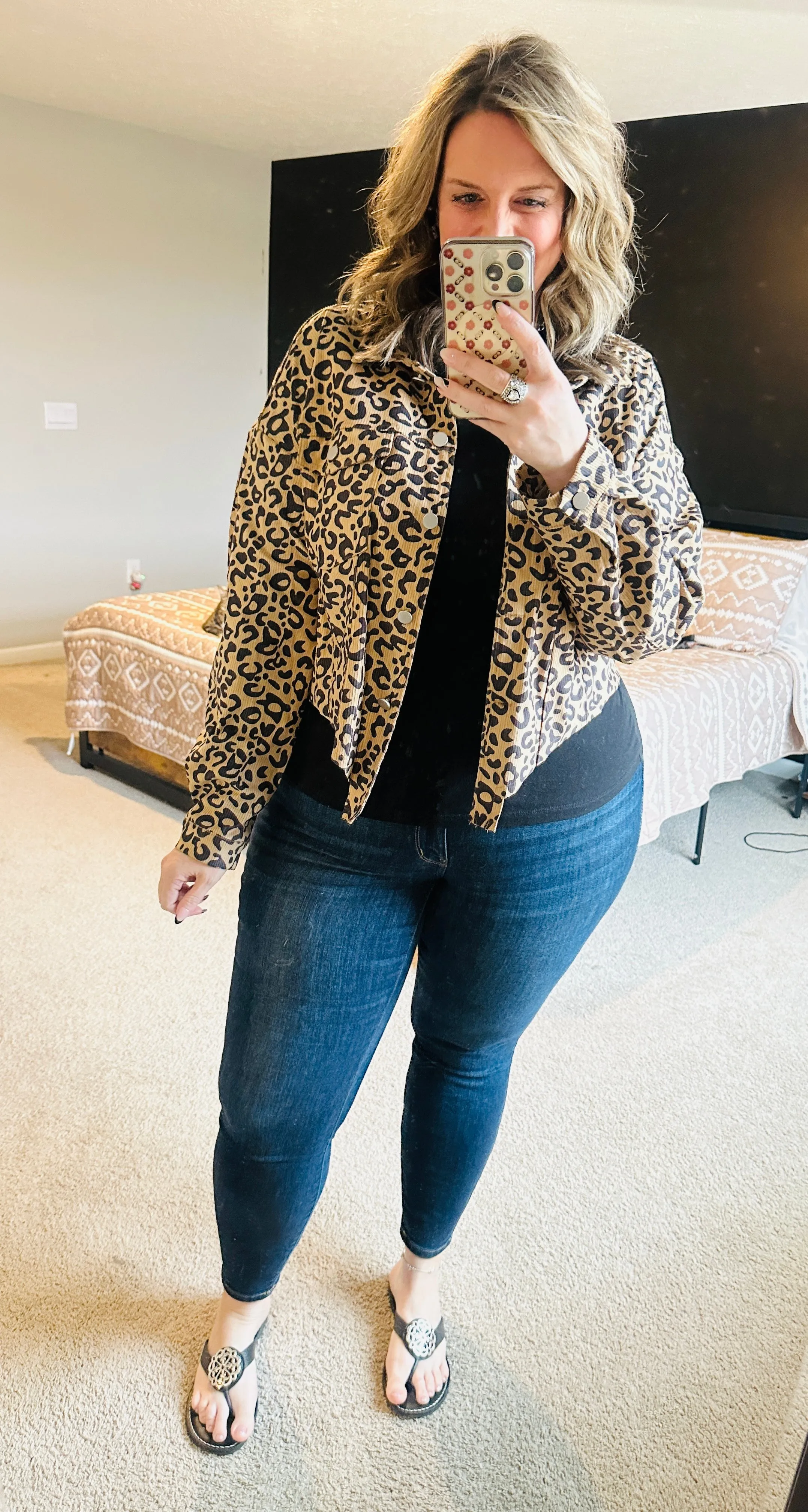 Leopard Cropped Jacket