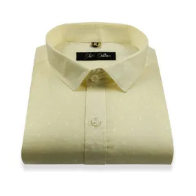 Light Yellow Color 100% Cotton Lawn Finish Shirt For Men