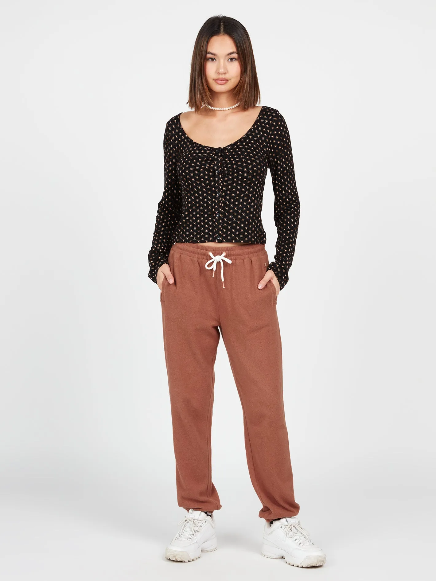 Lived In Lounge Fleece Pants - Dark Clay