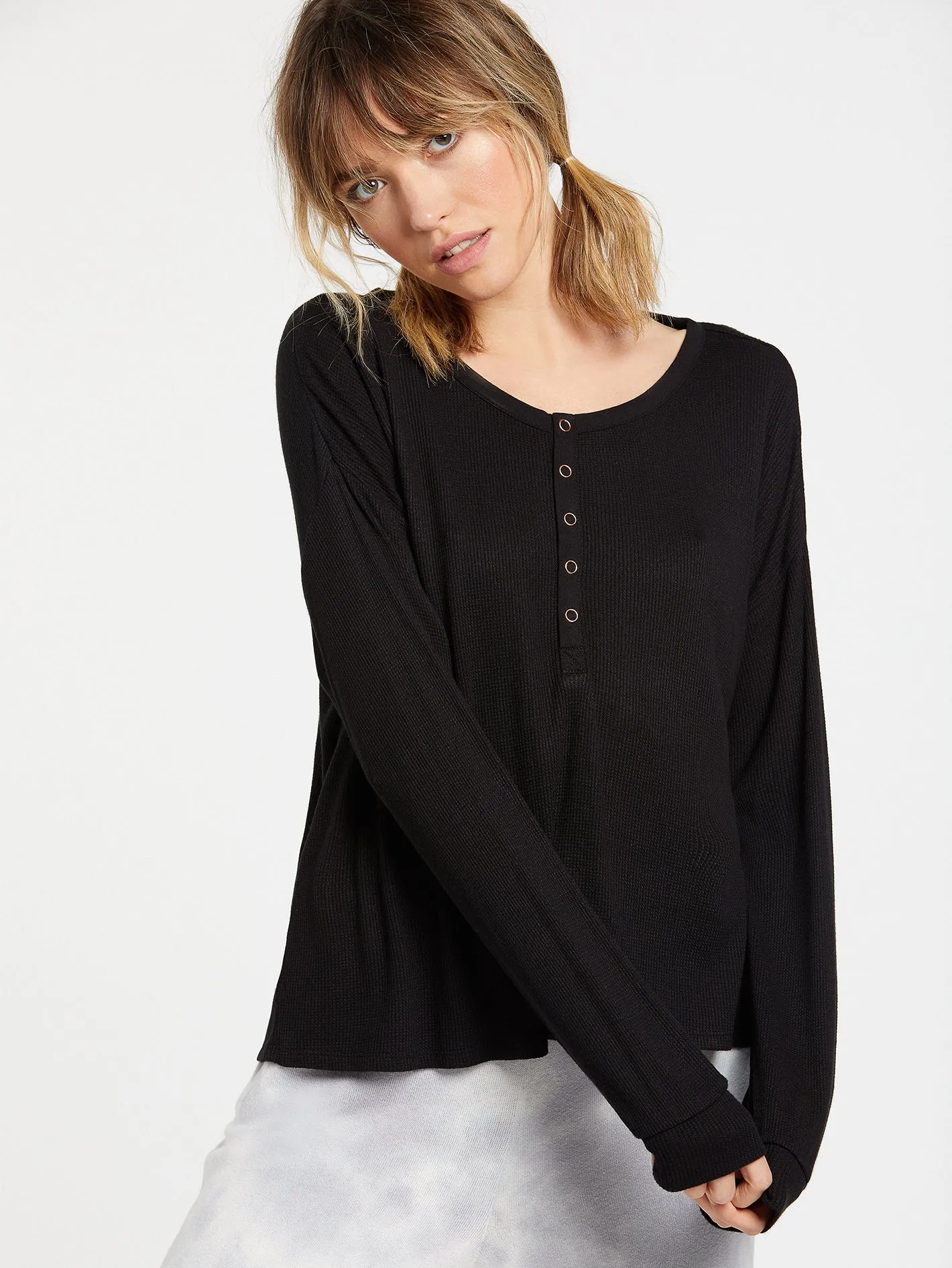 Lived In Lounge Thermal Long Sleeve - Black