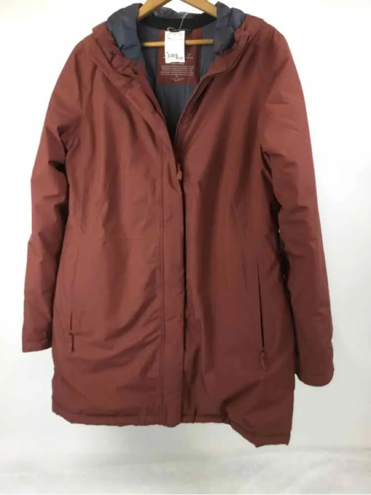 LL. Bean Size M Terra Cotta Down hooded Coat