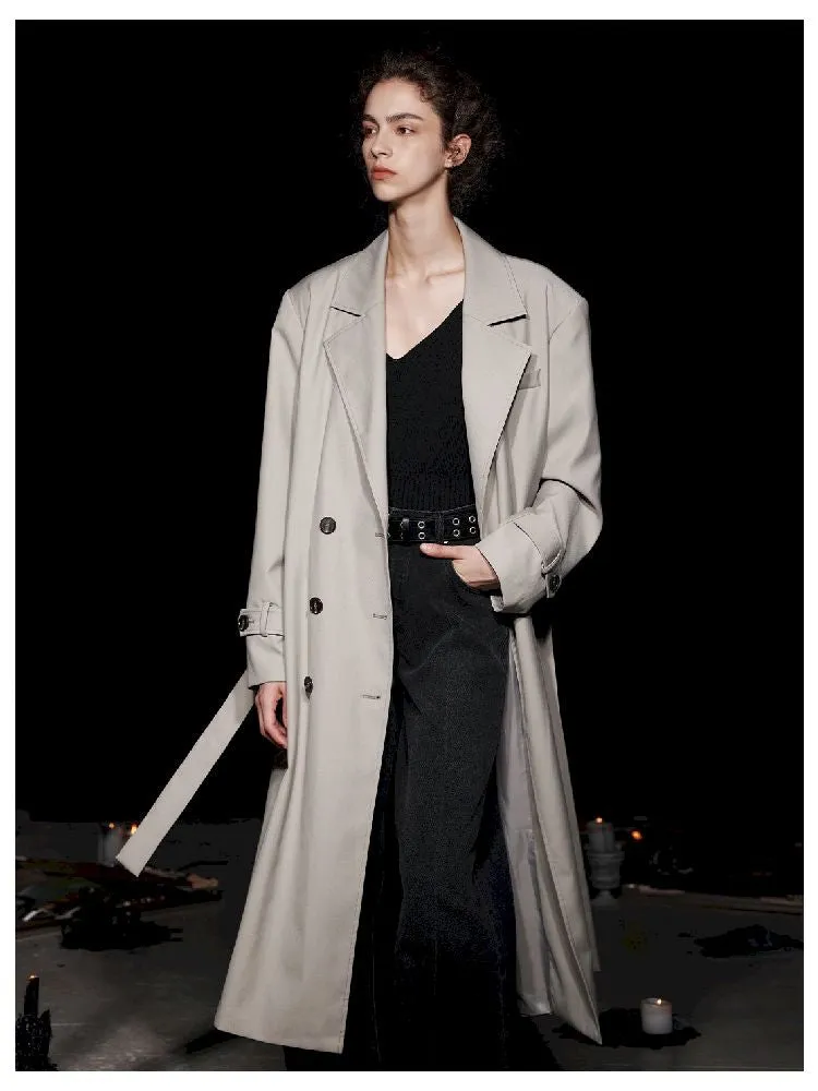 Long double-breasted trench coat【s0000005482】