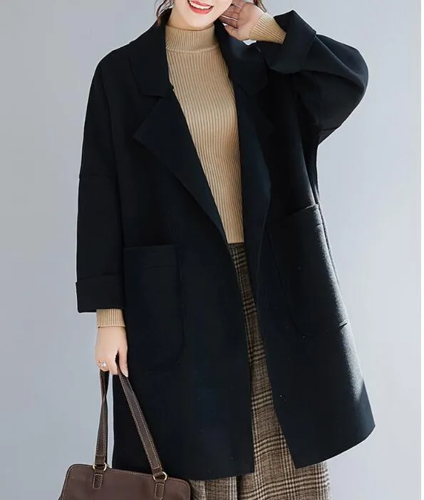 Loose Women Coat Winter Wool Coat Plus Size Coat