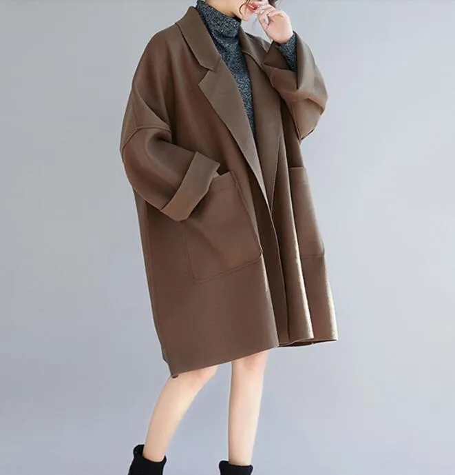 Loose Women Coat Winter Wool Coat Plus Size Coat