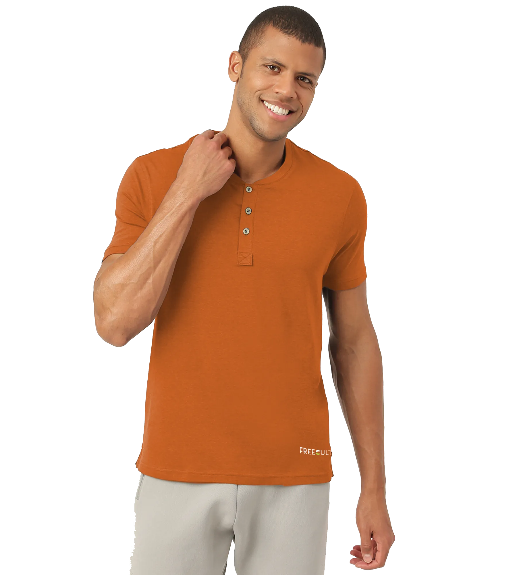 Medallion Gold Henley 2.0 - Half Sleeves (Pack Of 1)