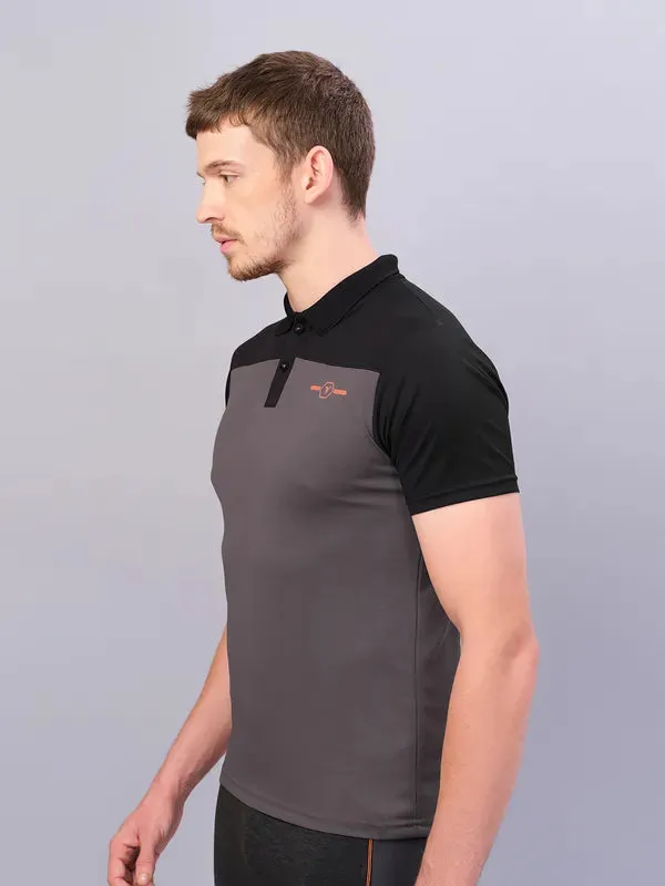 Men Colorblock Relax Fit Polo T-shirt with TECHNO COOL 