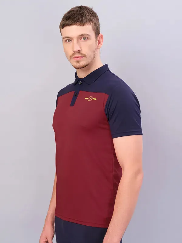 Men Colorblock Relax Fit Polo T-shirt with TECHNO COOL 