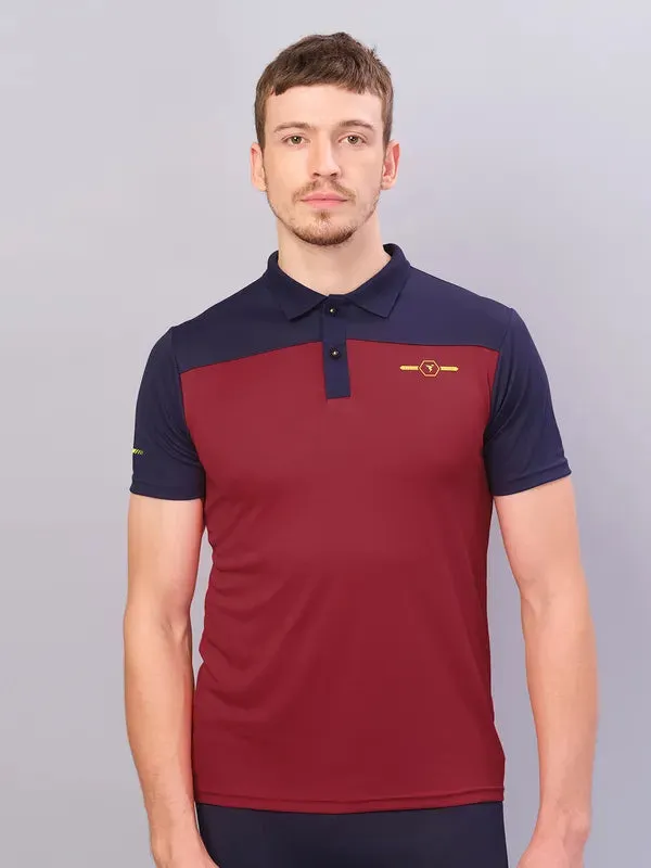 Men Colorblock Relax Fit Polo T-shirt with TECHNO COOL 