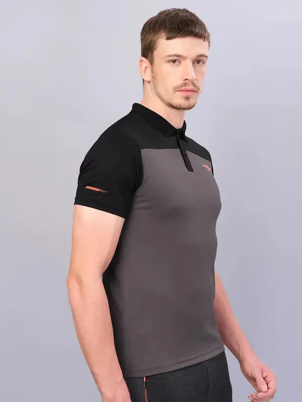 Men Colorblock Relax Fit Polo T-shirt with TECHNO COOL 