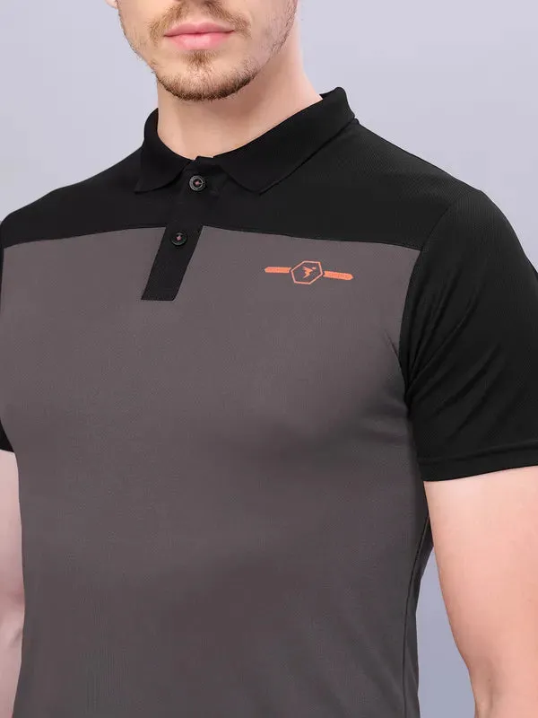 Men Colorblock Relax Fit Polo T-shirt with TECHNO COOL 