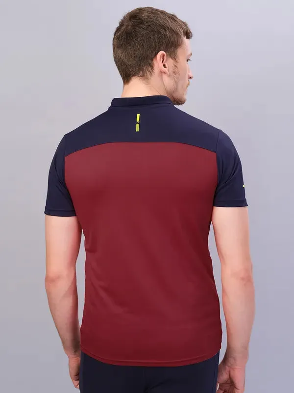 Men Colorblock Relax Fit Polo T-shirt with TECHNO COOL 