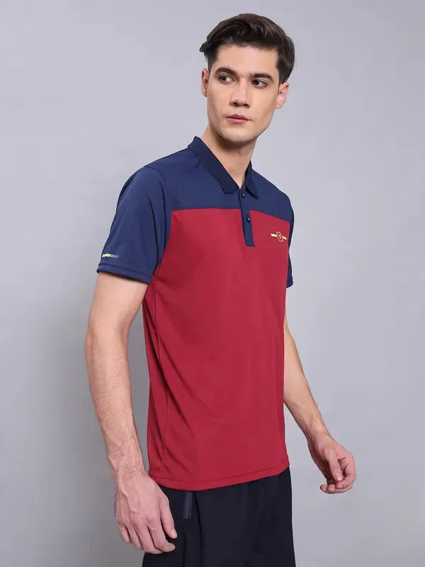 Men Colorblock Relax Fit Polo T-shirt with TECHNO COOL 