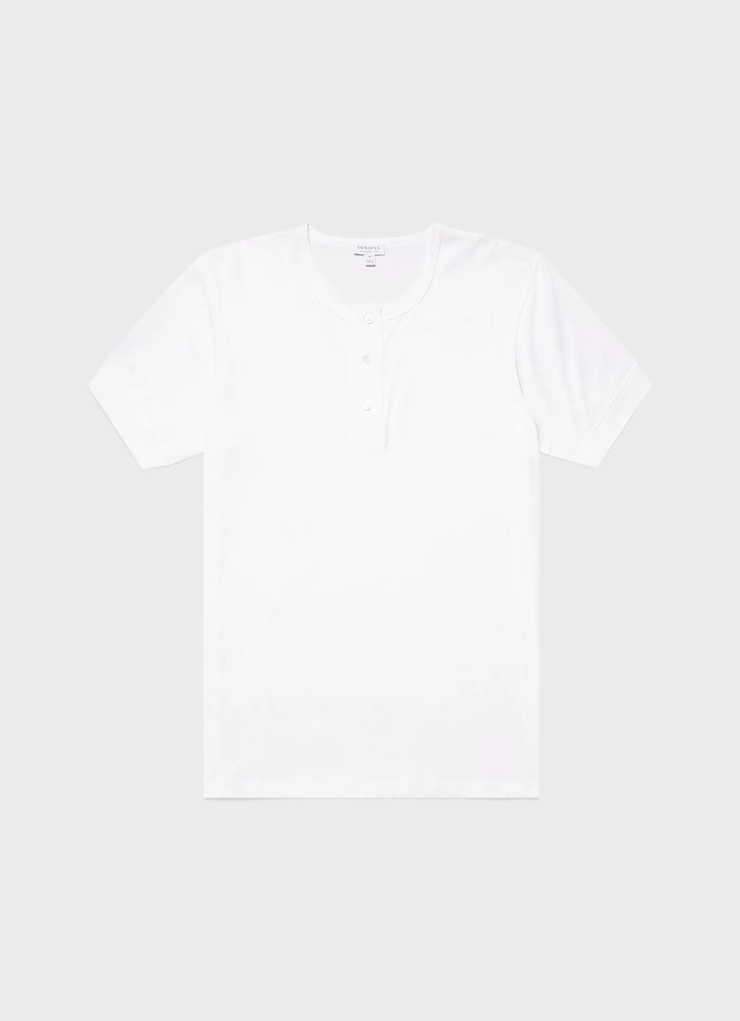 Men's Henley T-shirt in White