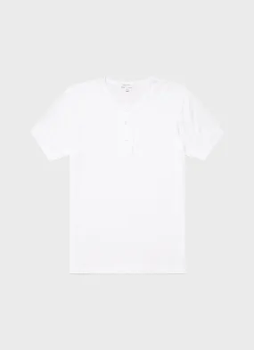 Men's Henley T-shirt in White