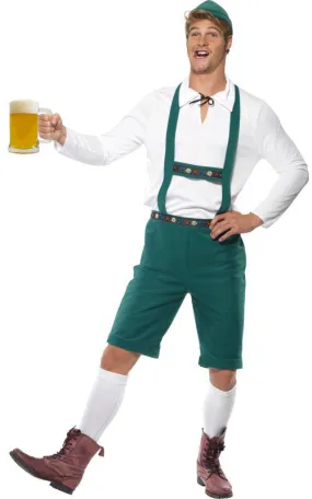 Men's Oktoberfest Bavarian German Beer Man Lederhosen Fancy Dress Costume