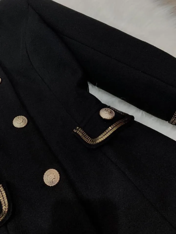 Mia & Jon's Women Military Coat