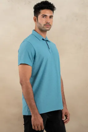 Monarch Denim Blue Polo Tshirt For Man