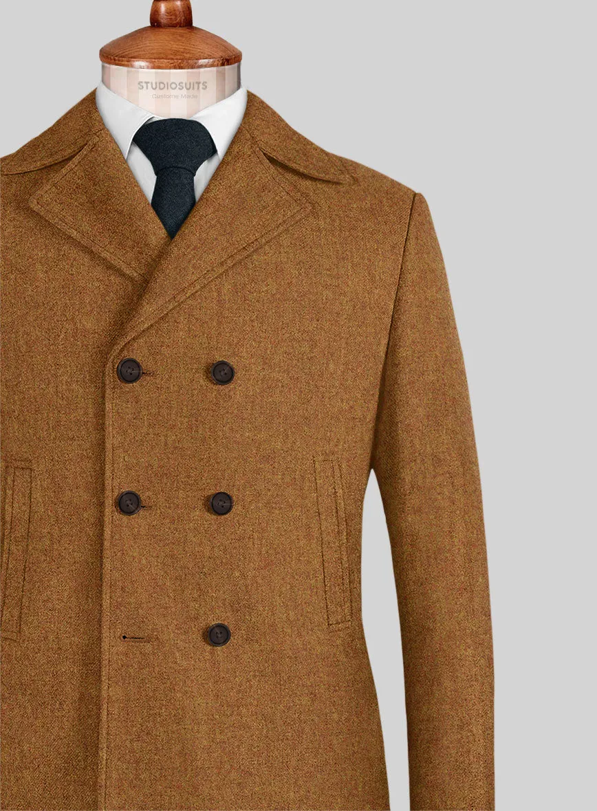 Naples Gold Castle Tweed Pea Coat