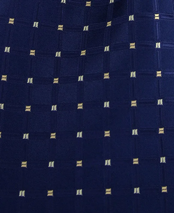 Navy Blue & Gold Men's 4" Wide Tie