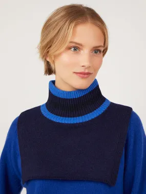 Nephelle Heritage Navy Wool Cashmere Collar