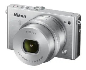 Nikon 1 J4 Mirrorless Digital Camera with 10-30mm Lens (Silver)