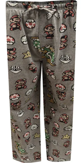 Nintendo Super Mario Pixelated Video Game Lounge Pants