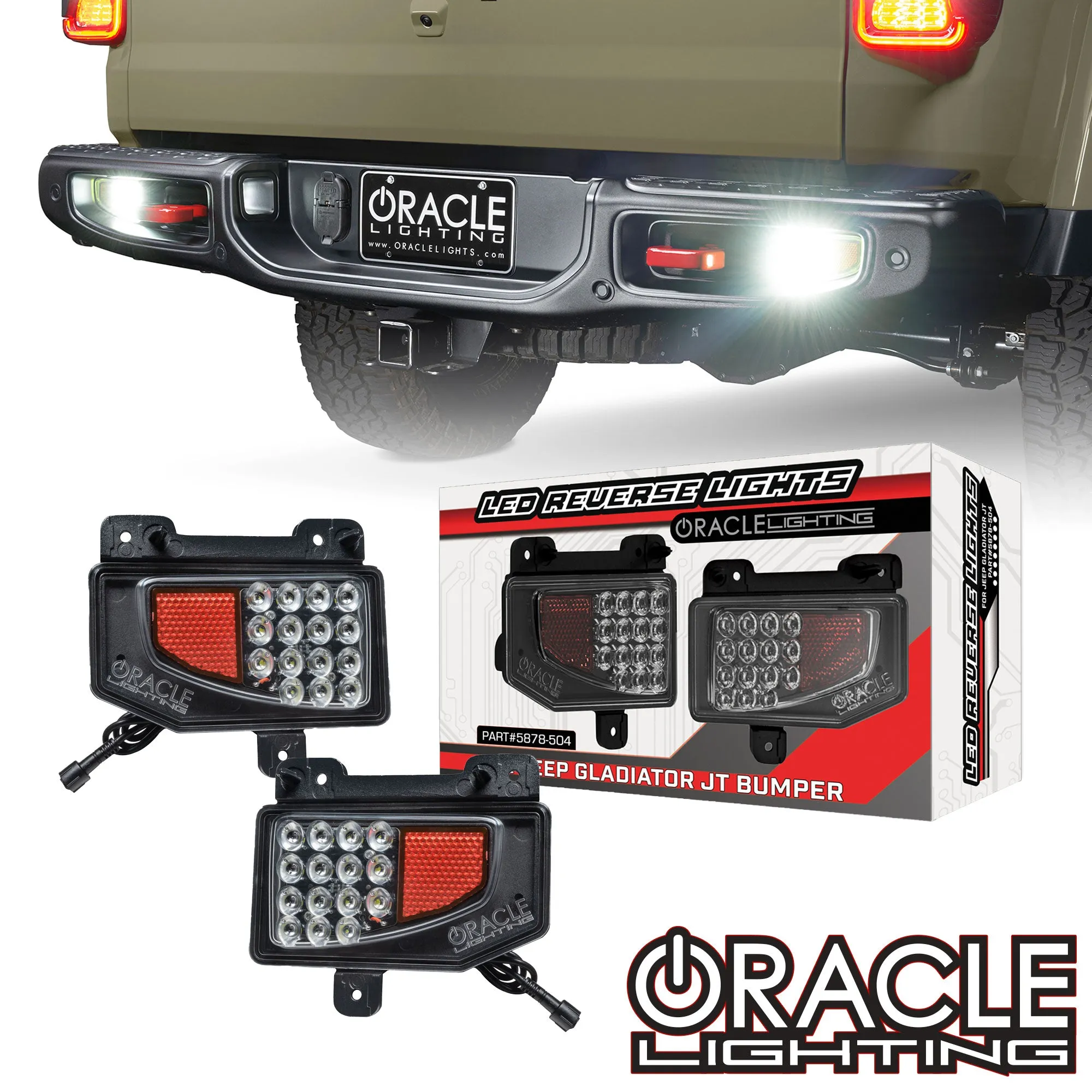 ORACLE Lighting Rear Bumper LED Reverse Lights for Jeep Gladiator JT