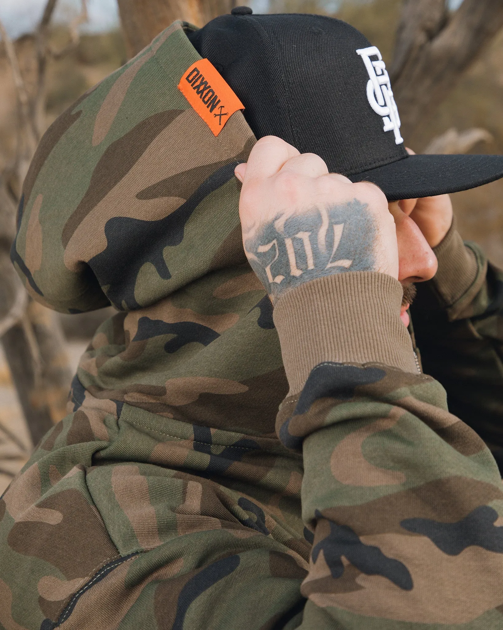 Orange Corpo Zip Up Hoodie - Camo