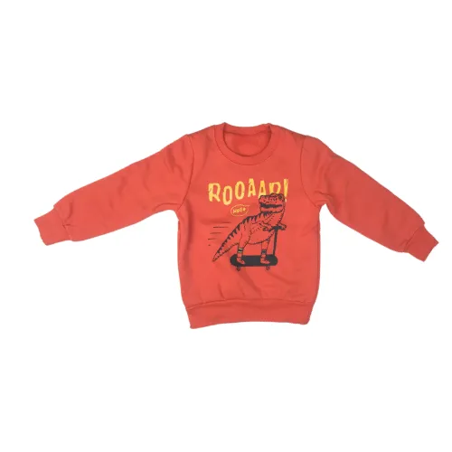 Orange Roar Fleece Sweat Shirt