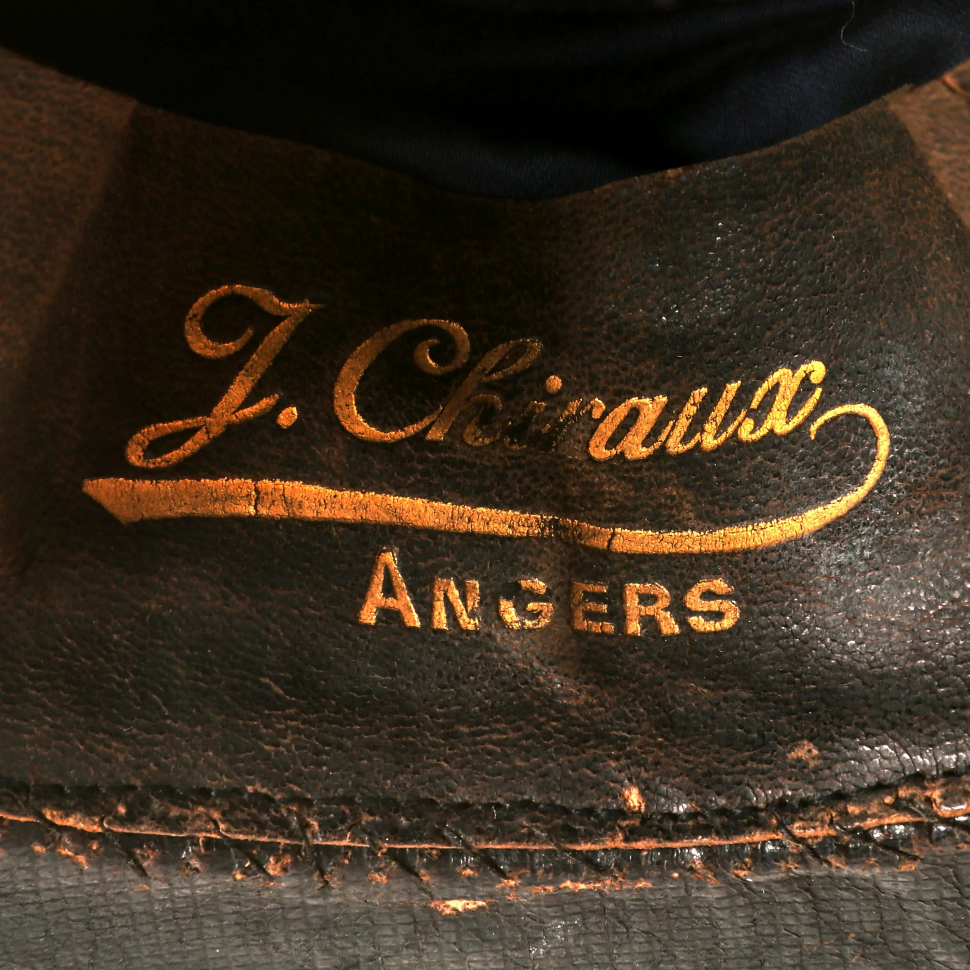 Original France WWI Pilot Armée de l'Air French Air Service Commandant Officer’s Uniform Set With Tunic, Trousers, Sam Browne Belt and Kepi With Squadron Insignia & Swagger Stick - 'Stork Escadrille N3'