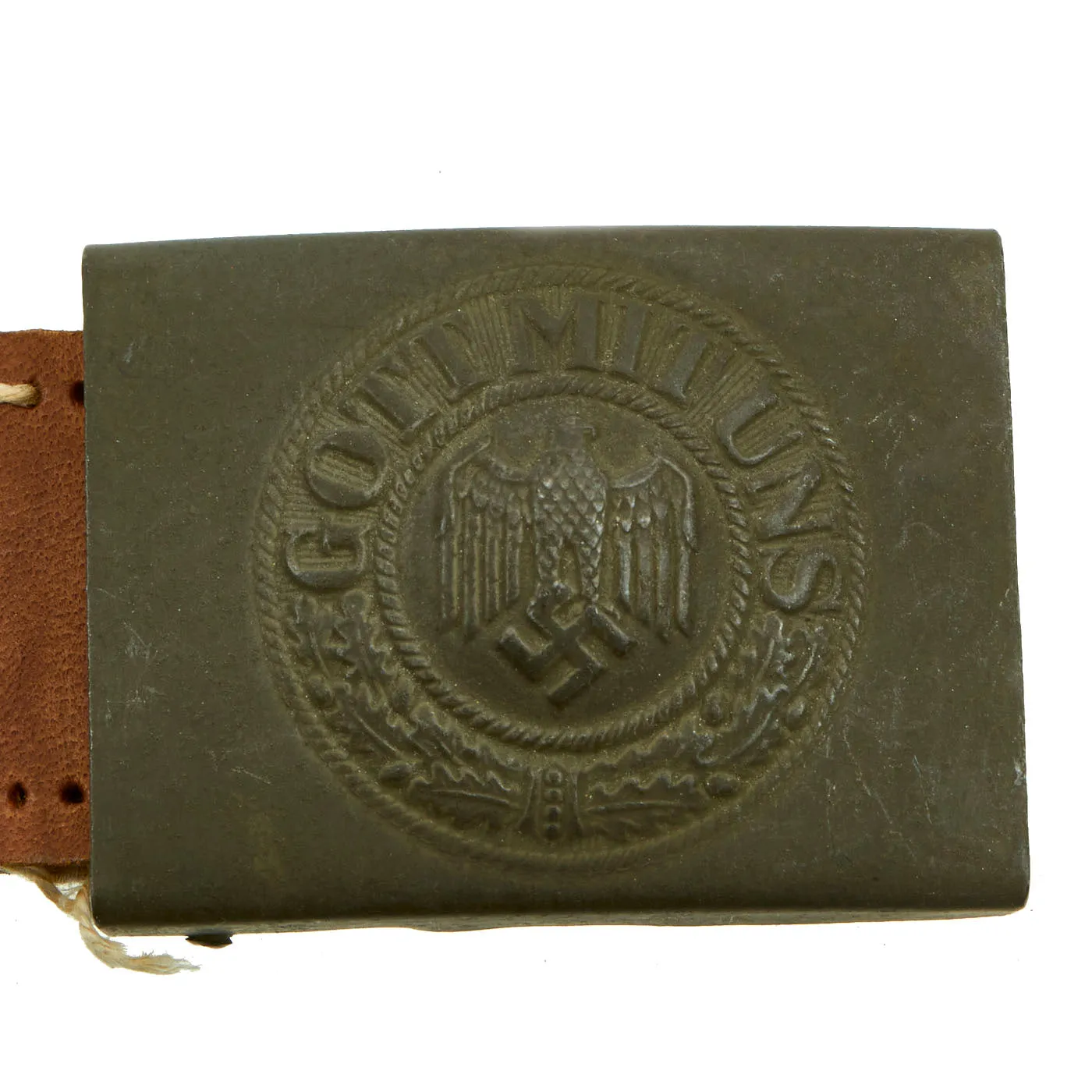 Original German WWII Army Heer Unissued Steel Belt Buckle by H. Arld - Dated 1941