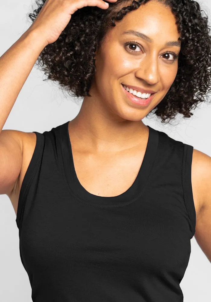 Phoebe Lounge Tank - Black