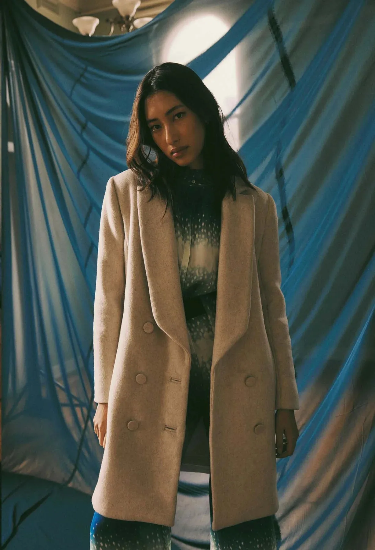 PISCES WOOL BLEND COAT | Fawn