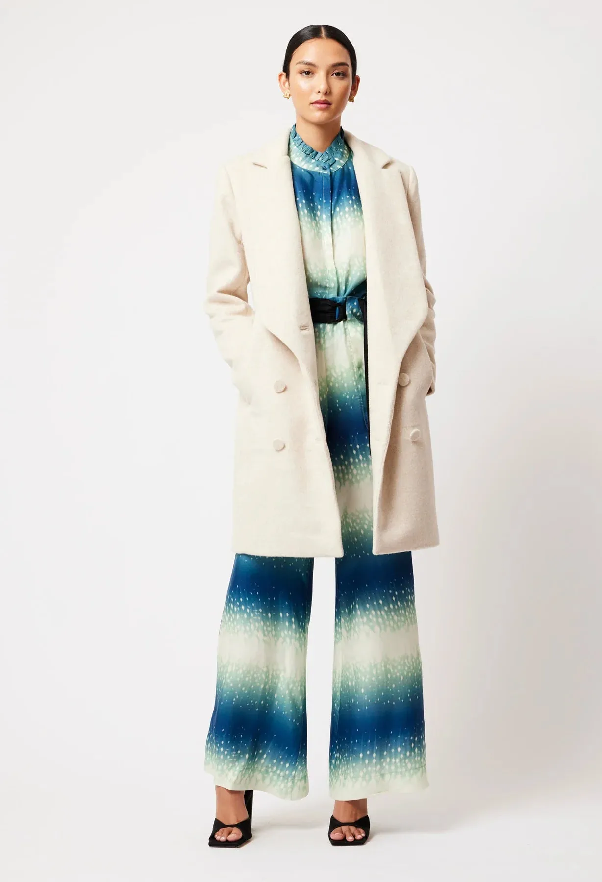 PISCES WOOL BLEND COAT | Fawn