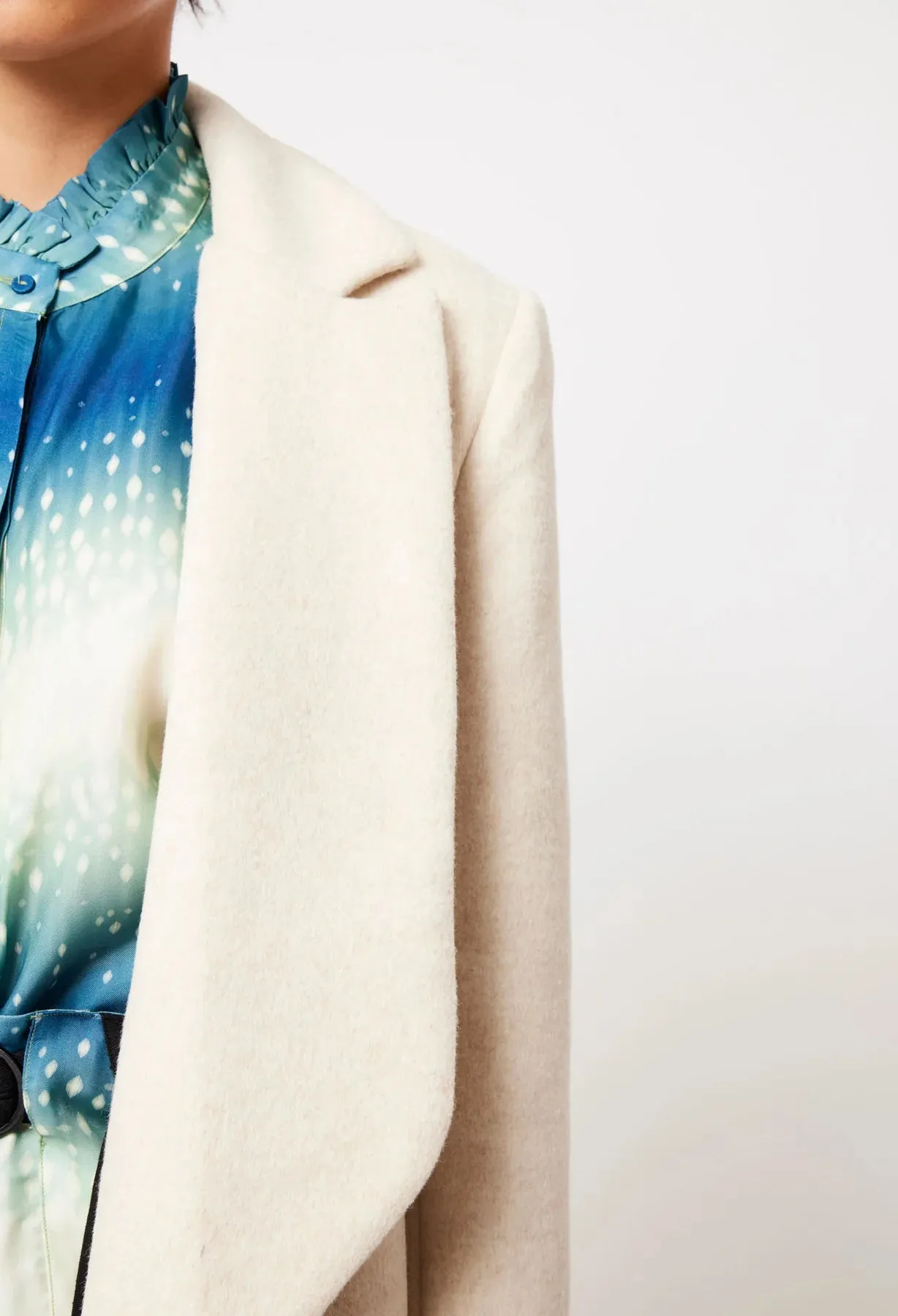 PISCES WOOL BLEND COAT | Fawn