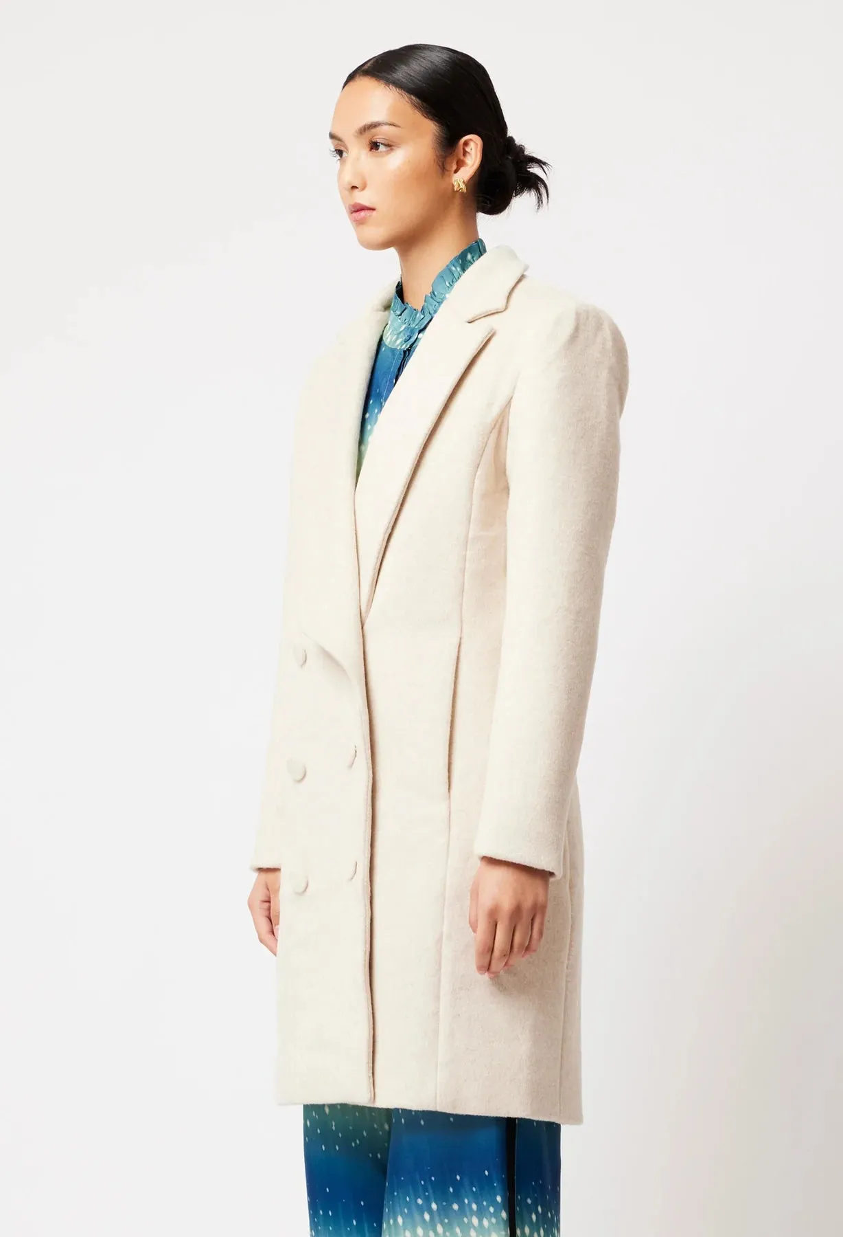 PISCES WOOL BLEND COAT | Fawn