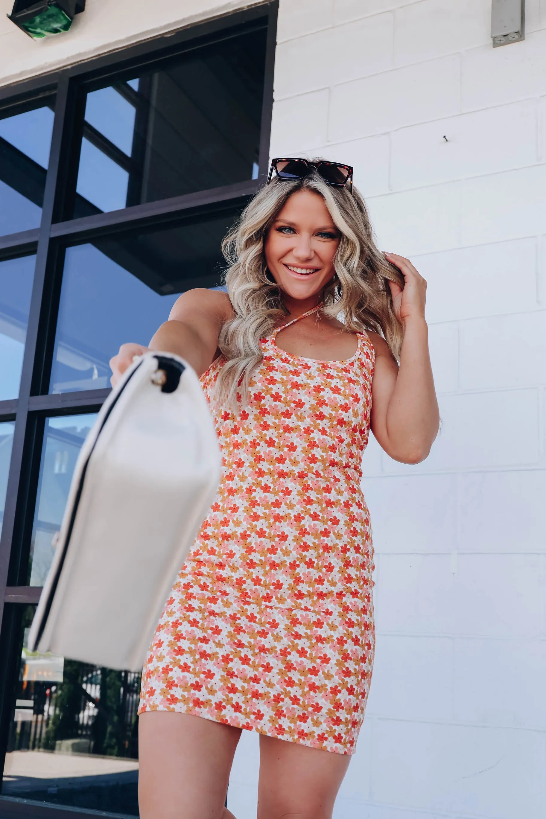 Polly Strappy Floral Dress - Yellow