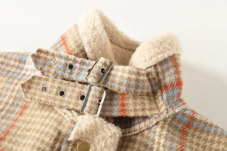 Pre Order:  Plaid Warm Woolen Short Coat