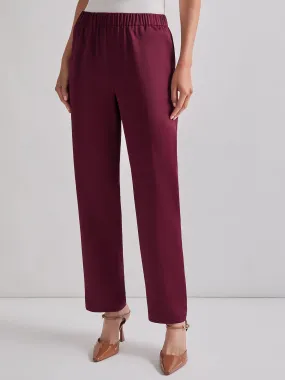 Pull-On Woven Straight Leg Pants