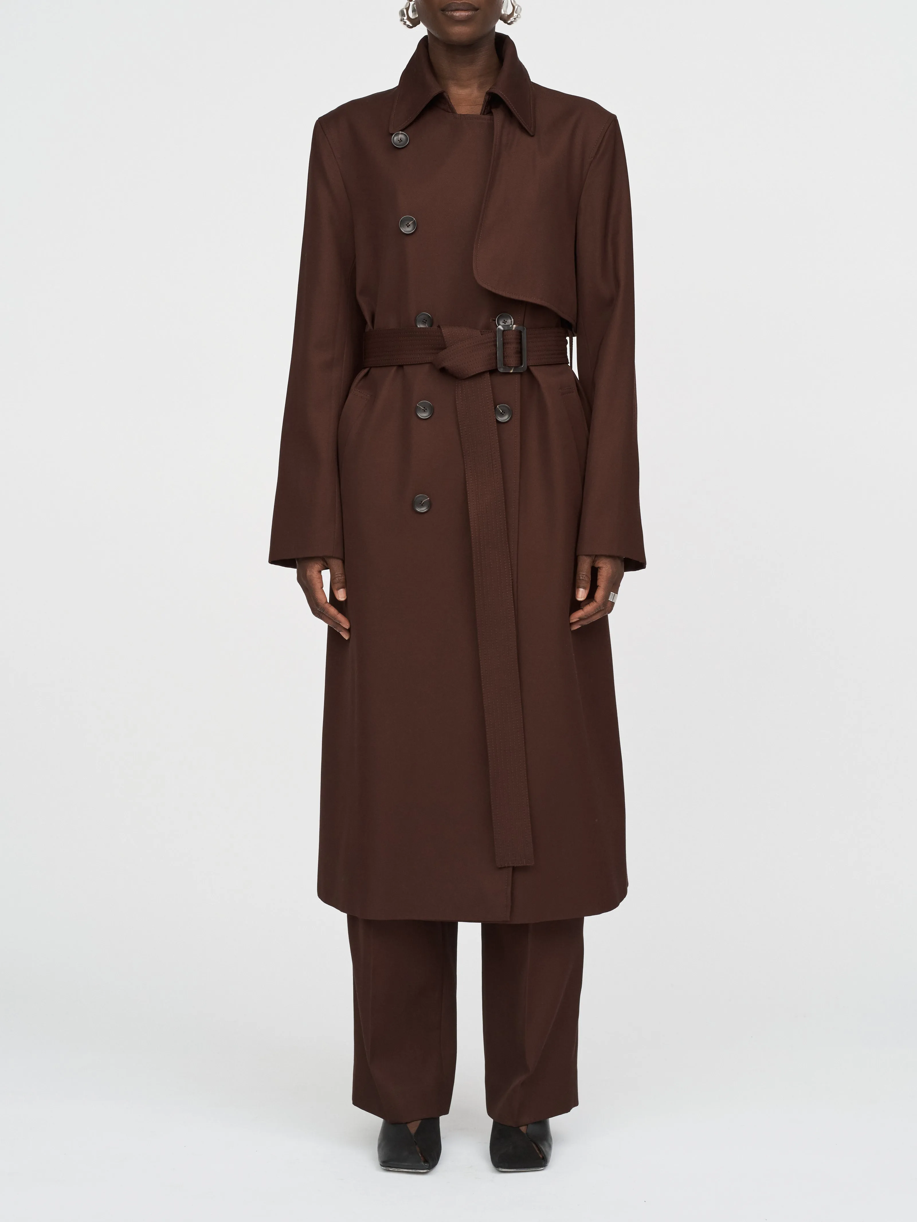 Rain Guard Trench Coat in Bitter Chocolate