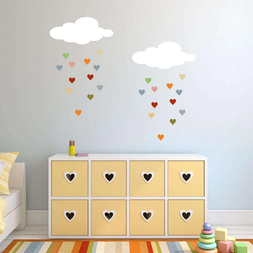 Raining Hearts - Cloud and Heart Stencil Set