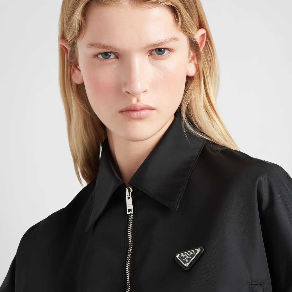 Re-Nylon cropped blouson jacket