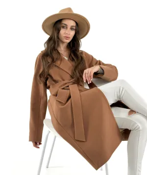 Relaxed Fit Wool Cashmere Coat